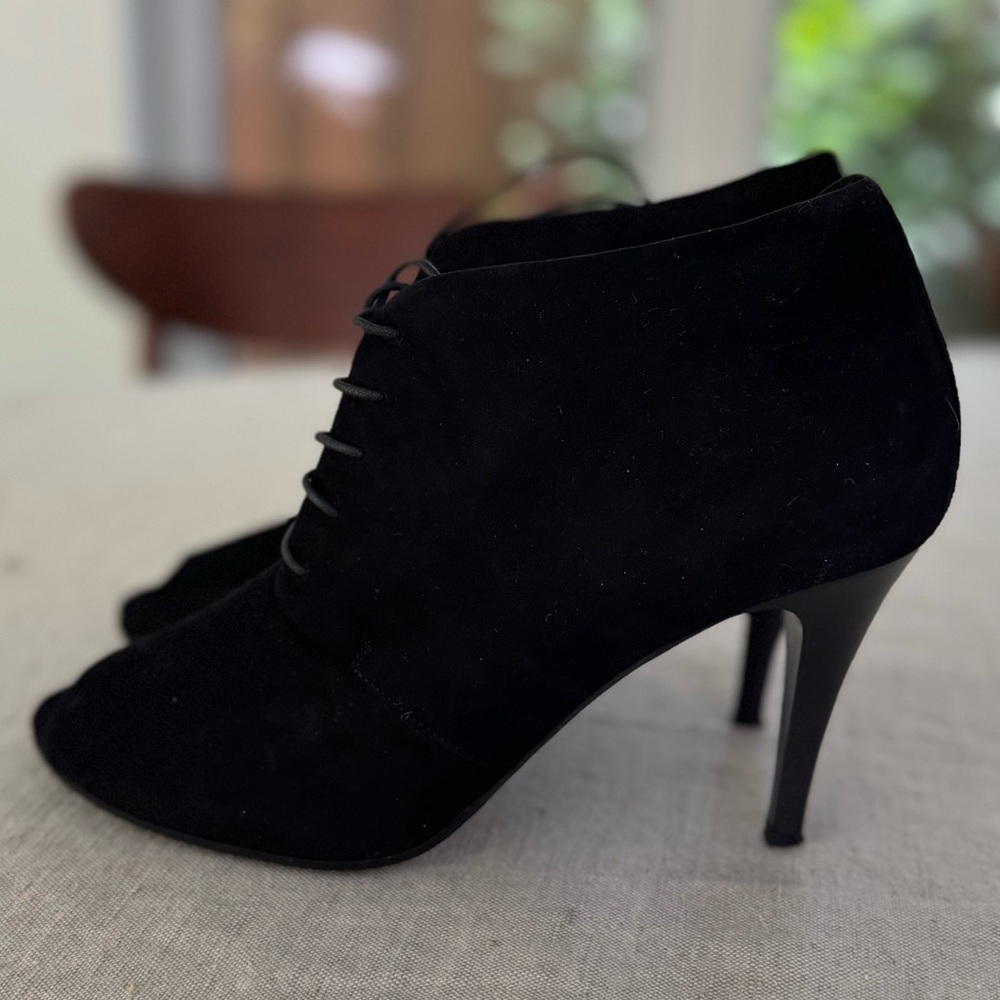 NWT | J. Crew | Archer Black Suede Bootie Heels